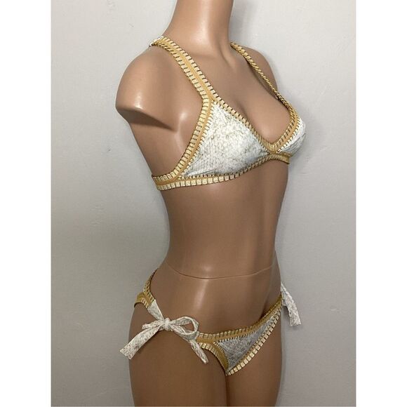 New. Pilyq Cobra Crochet trim bikini. S-top/M-bottom. Retails $178 - Picture 5 of 12